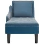Deck chair with pillow and right armrest in blue velvet. by , Daybeds - Ref: Foro24-4009771, Price: 137,49 €, Discount: %