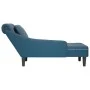 Deck chair with pillow and right armrest in blue velvet. by , Daybeds - Ref: Foro24-4009771, Price: 137,49 €, Discount: %