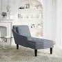 Deck chair with dark gray velvet pillow and right armrest. by , Daybeds - Ref: Foro24-4009773, Price: 153,08 €, Discount: %