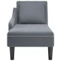 Deck chair with dark gray velvet pillow and right armrest. by , Daybeds - Ref: Foro24-4009773, Price: 153,08 €, Discount: %