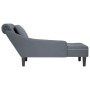 Deck chair with dark gray velvet pillow and right armrest. by , Daybeds - Ref: Foro24-4009773, Price: 143,26 €, Discount: %