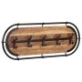 Wall-mounted coat rack with 5 solid mango wood hooks by , Hat and coat racks - Ref: Foro24-4013507, Price: 52,79 €, Discount: %
