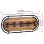 Wall-mounted coat rack with 5 solid mango wood hooks by , Hat and coat racks - Ref: Foro24-4013507, Price: 52,79 €, Discount: %