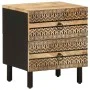 Solid rough black mango wood bedside table 40x33.5x46 cm by , Nightstands - Ref: Foro24-4018626, Price: 74,67 €, Discount: %
