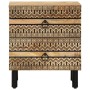 Solid rough black mango wood bedside table 40x33.5x46 cm by , Nightstands - Ref: Foro24-4018626, Price: 75,85 €, Discount: %