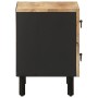 Solid rough black mango wood bedside table 40x33.5x46 cm by , Nightstands - Ref: Foro24-4018626, Price: 75,85 €, Discount: %