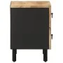Solid rough black mango wood bedside table 40x33.5x46 cm by , Nightstands - Ref: Foro24-4018626, Price: 74,67 €, Discount: %