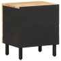 Solid rough black mango wood bedside table 40x33.5x46 cm by , Nightstands - Ref: Foro24-4018626, Price: 75,85 €, Discount: %