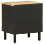 Solid rough black mango wood bedside table 40x33.5x46 cm by , Nightstands - Ref: Foro24-4018626, Price: 74,67 €, Discount: %