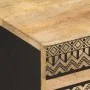 Solid rough black mango wood bedside table 40x33.5x46 cm by , Nightstands - Ref: Foro24-4018626, Price: 74,67 €, Discount: %