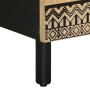 Solid rough black mango wood bedside table 40x33.5x46 cm by , Nightstands - Ref: Foro24-4018626, Price: 75,85 €, Discount: %
