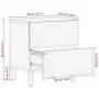 Massiver Nachttisch aus schwarzem, grobem Mangoholz, 40x33,5x46 cm. von , Nachttische - Ref: Foro24-4018626, Preis: 74,67 €, ...
