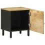 Mesita de noche madera maciza mango rugosa negro 40x33,5x46 cm de , Mesitas de noche - Ref: Foro24-4018624, Precio: 58,50 €, ...