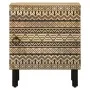 Mesita de noche madera maciza mango rugosa negro 40x33,5x46 cm de , Mesitas de noche - Ref: Foro24-4018624, Precio: 58,50 €, ...
