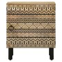 Solid rough black mango wood bedside table 40x33.5x46 cm by , Nightstands - Ref: Foro24-4018624, Price: 59,48 €, Discount: %