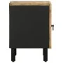 Mesita de noche madera maciza mango rugosa negro 40x33,5x46 cm de , Mesitas de noche - Ref: Foro24-4018624, Precio: 58,50 €, ...