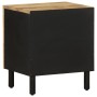 Solid rough black mango wood bedside table 40x33.5x46 cm by , Nightstands - Ref: Foro24-4018624, Price: 59,48 €, Discount: %