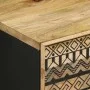 Mesita de noche madera maciza mango rugosa negro 40x33,5x46 cm de , Mesitas de noche - Ref: Foro24-4018624, Precio: 58,50 €, ...