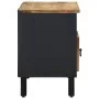 Solid rough black mango wood TV stand 80x33.5x46 cm by , CD and DVD storage - Ref: Foro24-4018645, Price: 64,37 €, Discount: %