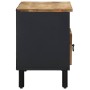 TV-Möbel aus massivem, schwarzem, grobem Mangoholz, 80x33,5x46 cm. von , CD- und DVD-Speicher - Ref: Foro24-4018645, Preis: 6...