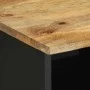 TV-Möbel aus massivem, schwarzem, grobem Mangoholz, 80x33,5x46 cm. von , CD- und DVD-Speicher - Ref: Foro24-4018645, Preis: 6...