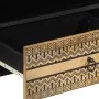 TV-Möbel aus massivem, schwarzem, grobem Mangoholz, 80x33,5x46 cm. von , CD- und DVD-Speicher - Ref: Foro24-4018645, Preis: 6...