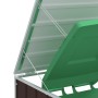Double trash container shed, brown steel, 144x81x113 cm by , Waste container supports - Ref: Foro24-4006178, Price: 169,42 €,...