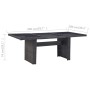 Black synthetic rattan glass garden dining table 200x100x74 cm by vidaXL, Garden tables - Ref: Foro24-310145, Price: 248,51 €...