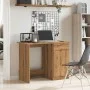 Escritorio de madera de ingeniería roble artisan 100x50x76 cm de , Escritorios - Ref: Foro24-855955, Precio: 90,30 €, Descuen...