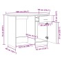 Escritorio de madera de ingeniería roble artisan 100x50x76 cm de , Escritorios - Ref: Foro24-855955, Precio: 91,62 €, Descuen...