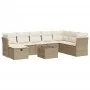 Garden sofa set with 9-piece synthetic rattan beige cushions. by , Garden sets - Ref: Foro24-3325344, Price: 599,75 €, Discou...