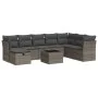 Set de sofás de jardín con cojines 9 pzas ratán sintético gris von , Gartensets - Ref: Foro24-3325346, Preis: 528,02 €, Rabat...