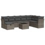 Set de sofás de jardín con cojines 9 pzas ratán sintético gris by , Garden sets - Ref: Foro24-3325346, Price: 560,88 €, Disco...