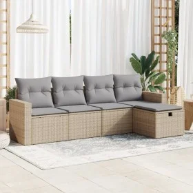 Garden sofa set with 5-piece synthetic rattan beige cushions by , Garden sets - Ref: Foro24-3325365, Price: 346,23 €, Discoun...