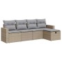 Garden sofa set with 5-piece synthetic rattan beige cushions by , Garden sets - Ref: Foro24-3325365, Price: 352,82 €, Discoun...