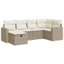Garden sofa set with 6-piece synthetic rattan beige cushions by , Garden sets - Ref: Foro24-3325384, Price: 453,64 €, Discoun...
