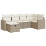 Gartensofa-Set mit 6-teiligen Kissen aus synthetischem Rattan in Beige. von , Gartensets - Ref: Foro24-3325384, Preis: 484,47...