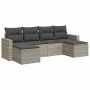 Set de sofás de jardín 6 pzas y cojines ratán sintético gris by , Garden sets - Ref: Foro24-3325428, Price: 390,76 €, Discoun...