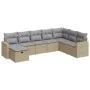Garden sofa set with 8 pieces of synthetic beige rattan and cushions. by , Garden sets - Ref: Foro24-3325435, Price: 522,03 €...