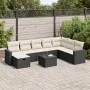 Set de sofás de jardín con cojines 9 pzas ratán sintético negro von , Gartensets - Ref: Foro24-3325442, Preis: 510,74 €, Raba...
