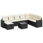 Set de sofás de jardín con cojines 9 pzas ratán sintético negro von , Gartensets - Ref: Foro24-3325442, Preis: 510,74 €, Raba...