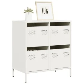 Kaltgewalzter weißer Stahlschrank 68x39x73,5 cm von , Sideboards - Ref: Foro24-851261, Preis: 99,51 €, Rabatt: %