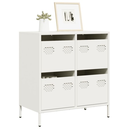 Kaltgewalzter weißer Stahlschrank 68x39x73,5 cm von , Sideboards - Ref: Foro24-851261, Preis: 101,25 €, Rabatt: %
