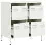 Kaltgewalzter weißer Stahlschrank 68x39x73,5 cm von , Sideboards - Ref: Foro24-851261, Preis: 99,51 €, Rabatt: %