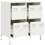 Kaltgewalzter weißer Stahlschrank 68x39x73,5 cm von , Sideboards - Ref: Foro24-851261, Preis: 101,25 €, Rabatt: %