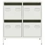 Kaltgewalzter weißer Stahlschrank 68x39x73,5 cm von , Sideboards - Ref: Foro24-851261, Preis: 99,51 €, Rabatt: %