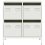 Kaltgewalzter weißer Stahlschrank 68x39x73,5 cm von , Sideboards - Ref: Foro24-851261, Preis: 101,25 €, Rabatt: %