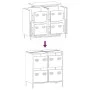 Kaltgewalzter weißer Stahlschrank 68x39x73,5 cm von , Sideboards - Ref: Foro24-851261, Preis: 99,51 €, Rabatt: %