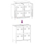 Kaltgewalzter weißer Stahlschrank 68x39x73,5 cm von , Sideboards - Ref: Foro24-851261, Preis: 101,25 €, Rabatt: %