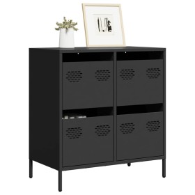 Aparador de acero laminado en frío negro 68x39x73,5 cm de , Aparadores - Ref: Foro24-851256, Precio: 95,12 €, Descuento: %